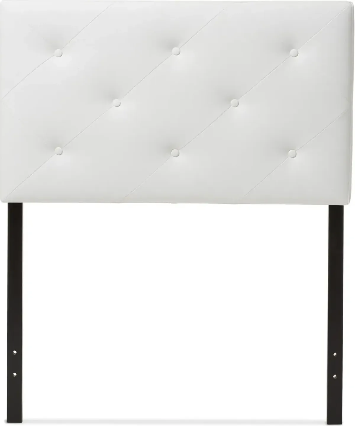 Sharley Twin Upholstered Headboard - White