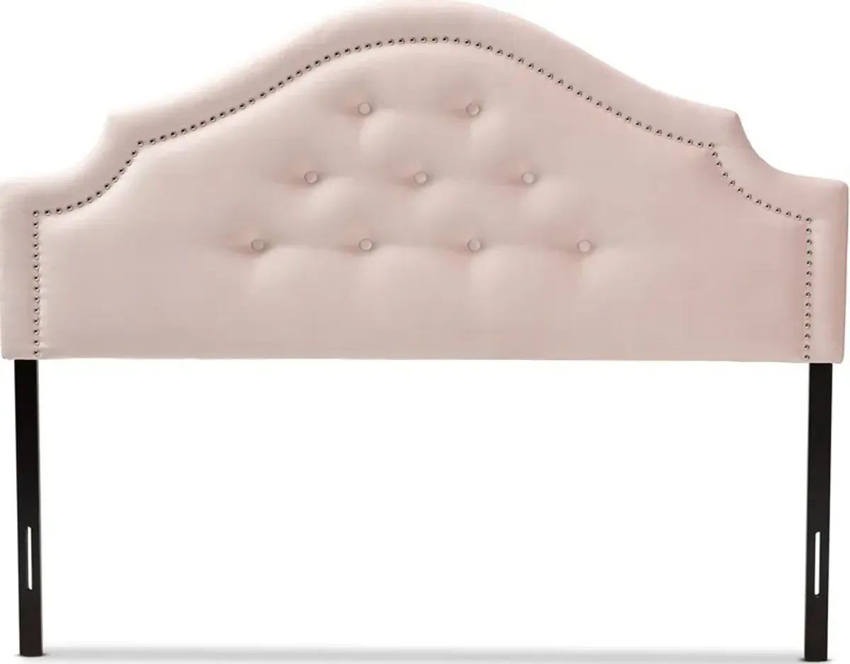 Bello Queen Upholstered Headboard - Light Pink