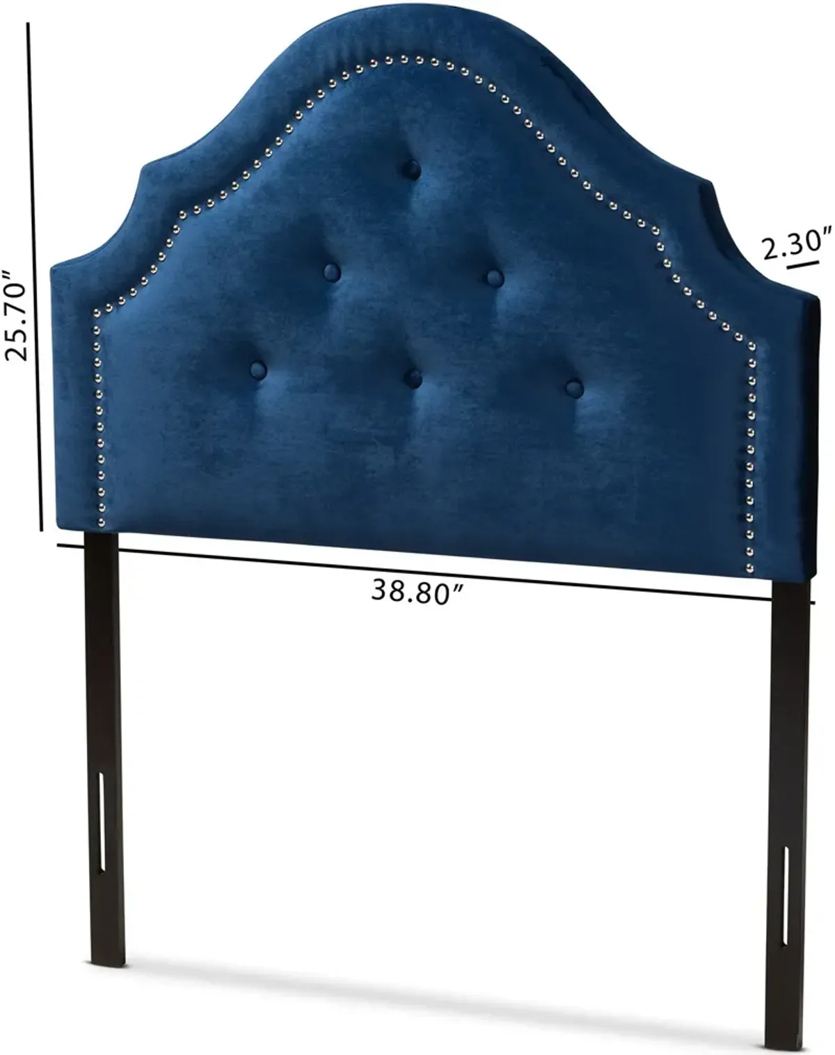 Bello Twin Upholstered Headboard - Royal Blue