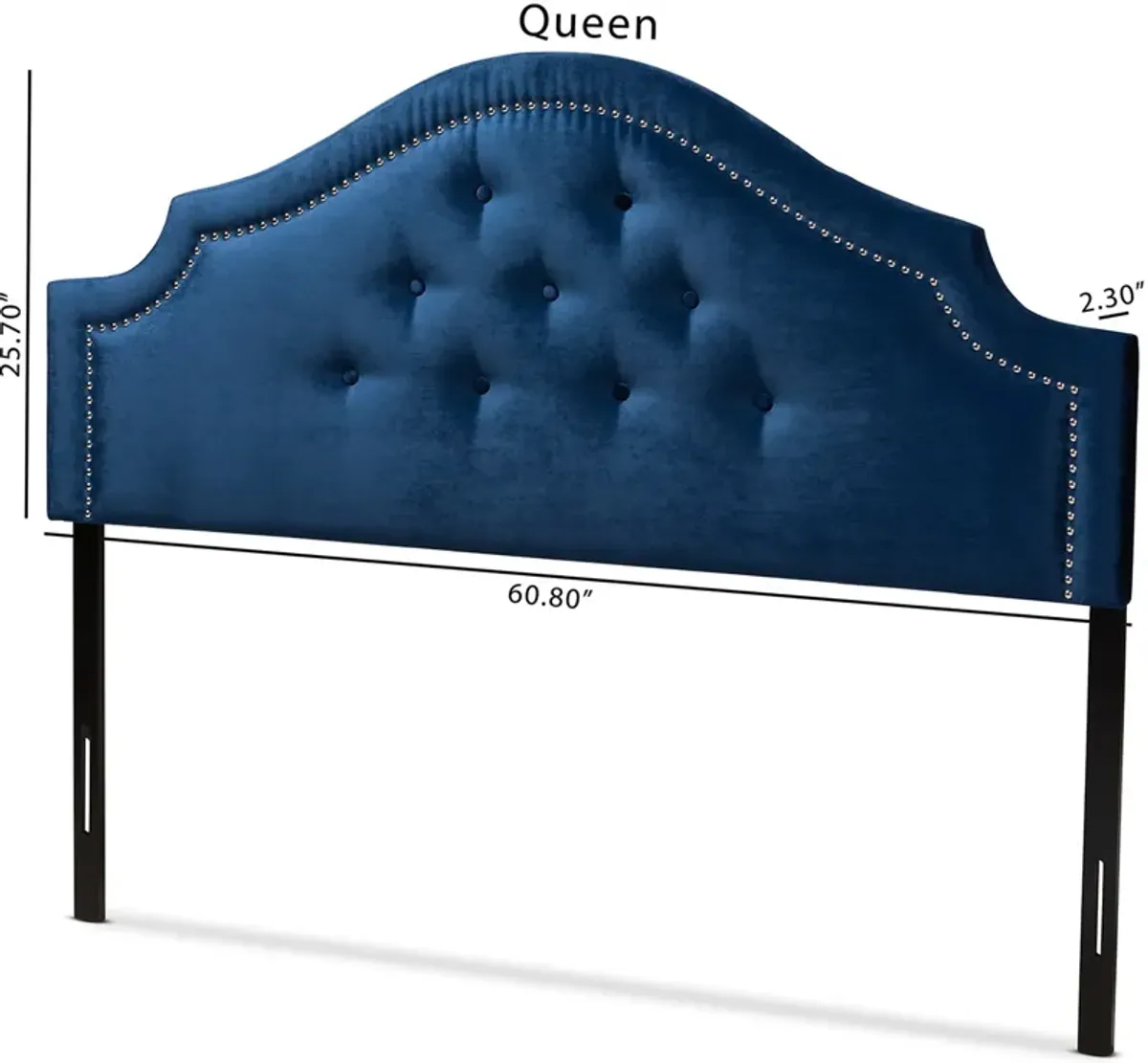 Bello Queen Upholstered Headboard - Royal Blue