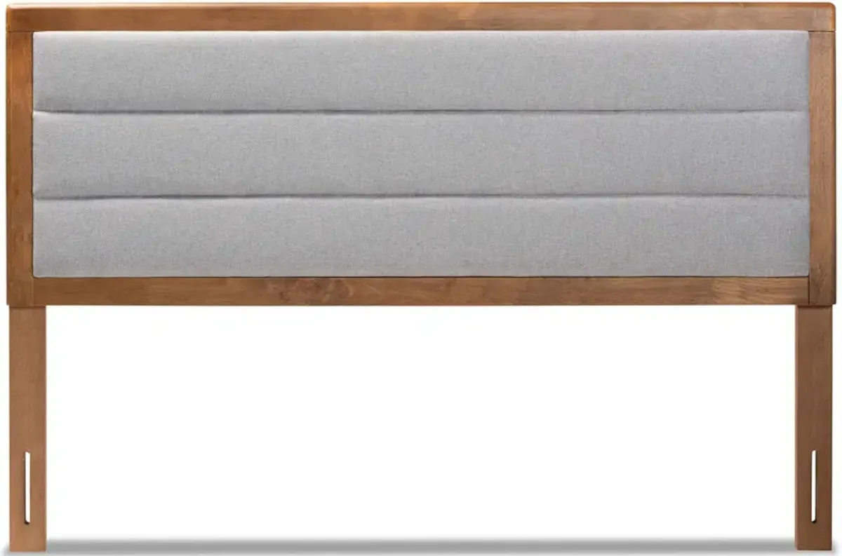 Aarti Full Headboard - Light Gray/Walnut Brown