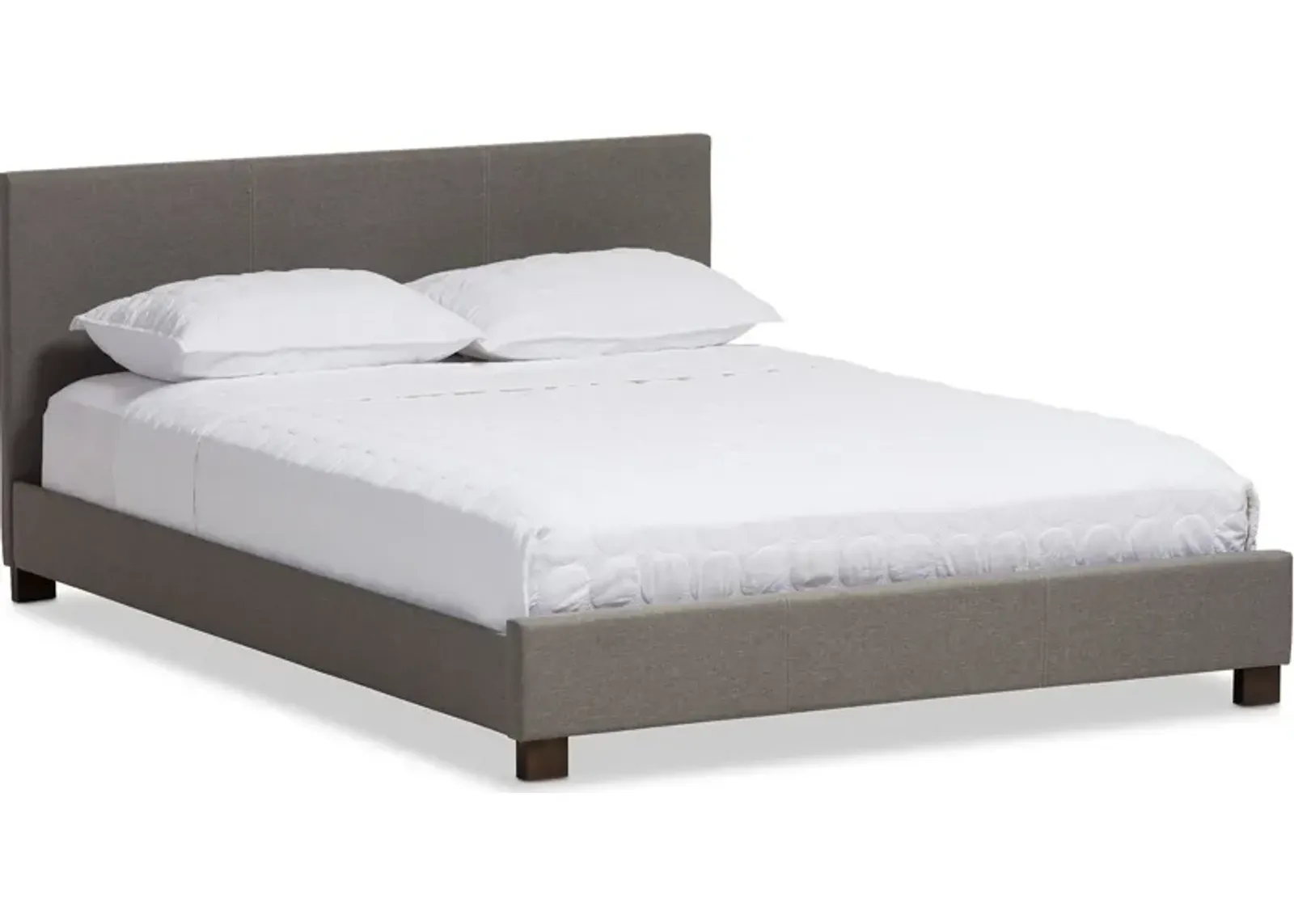 Jody Full Upholstered Platform Bed - Gray