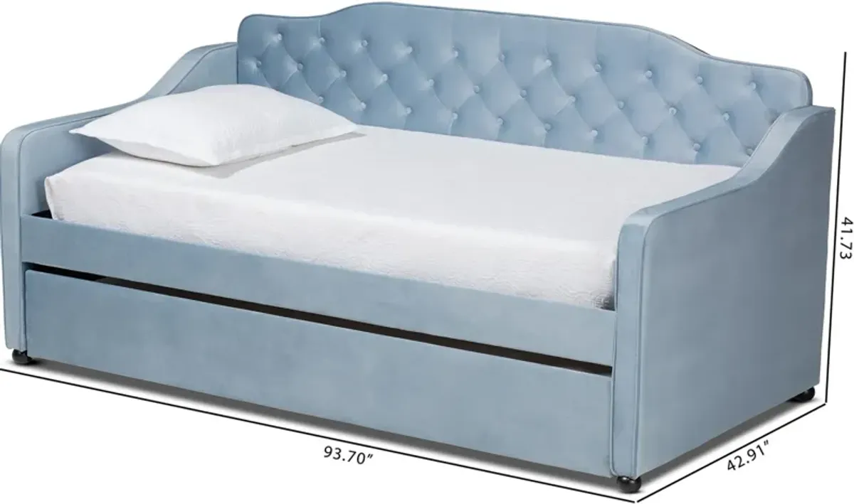 Juana Twin Daybed with Trundle - Light Blue