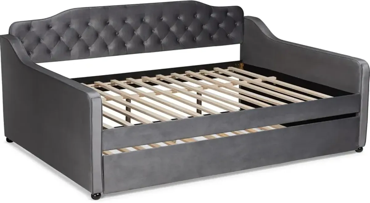 Juana Full Daybed with Trundle - Gray