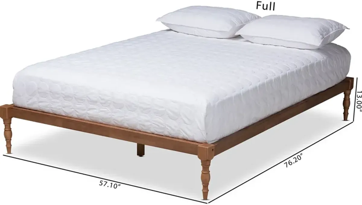 Piera Full Platform Bed Frame - Ash Walnut