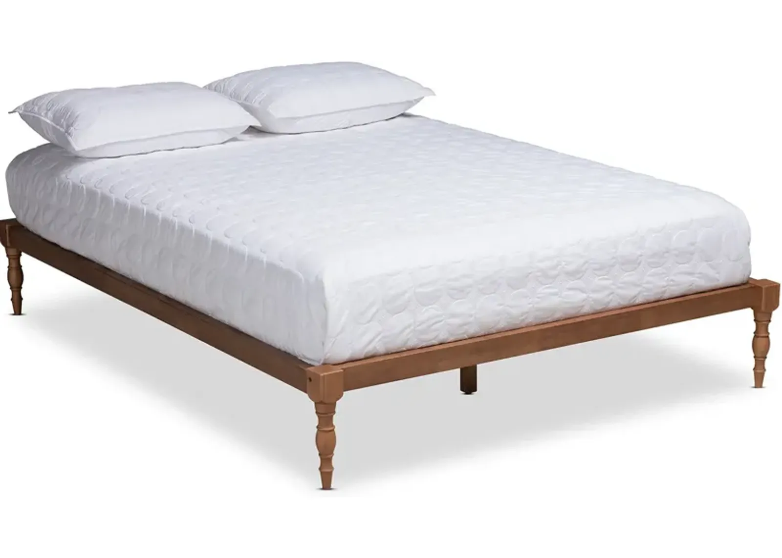 Piera Full Platform Bed Frame - Ash Walnut