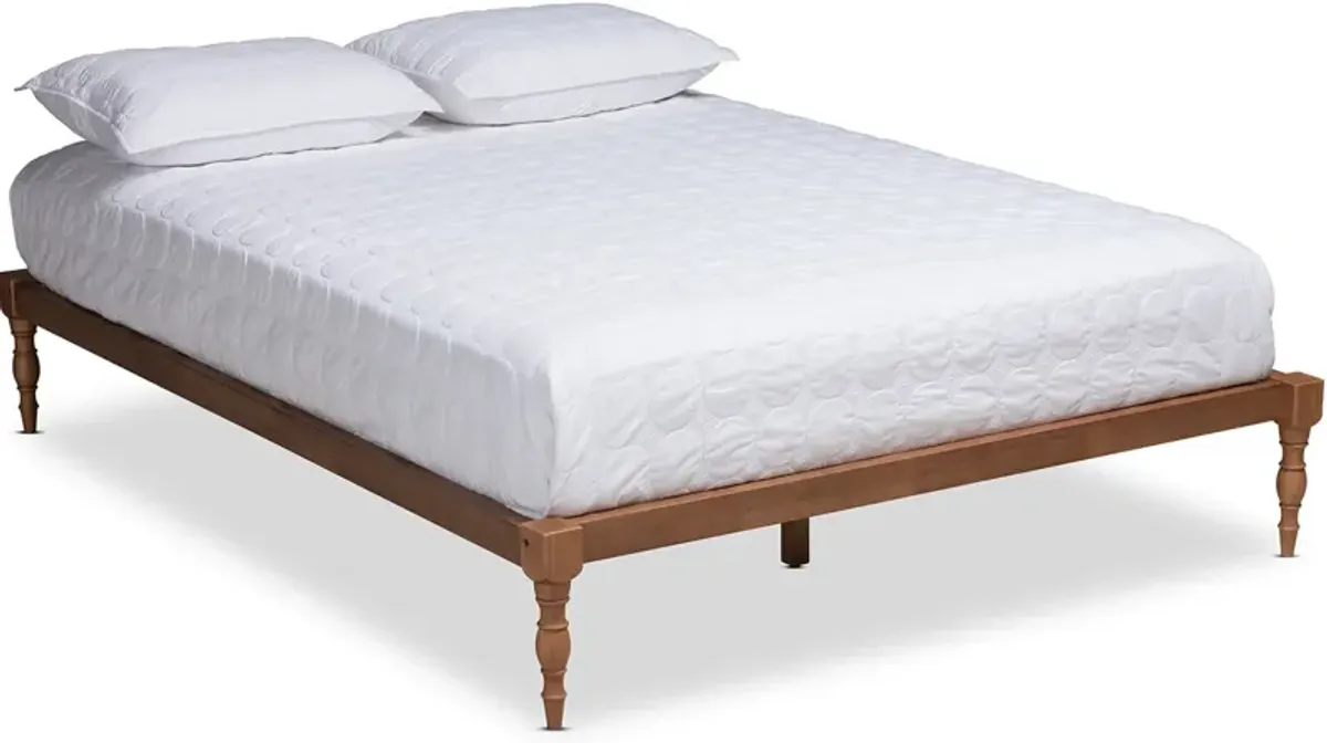 Piera Full Platform Bed Frame - Ash Walnut