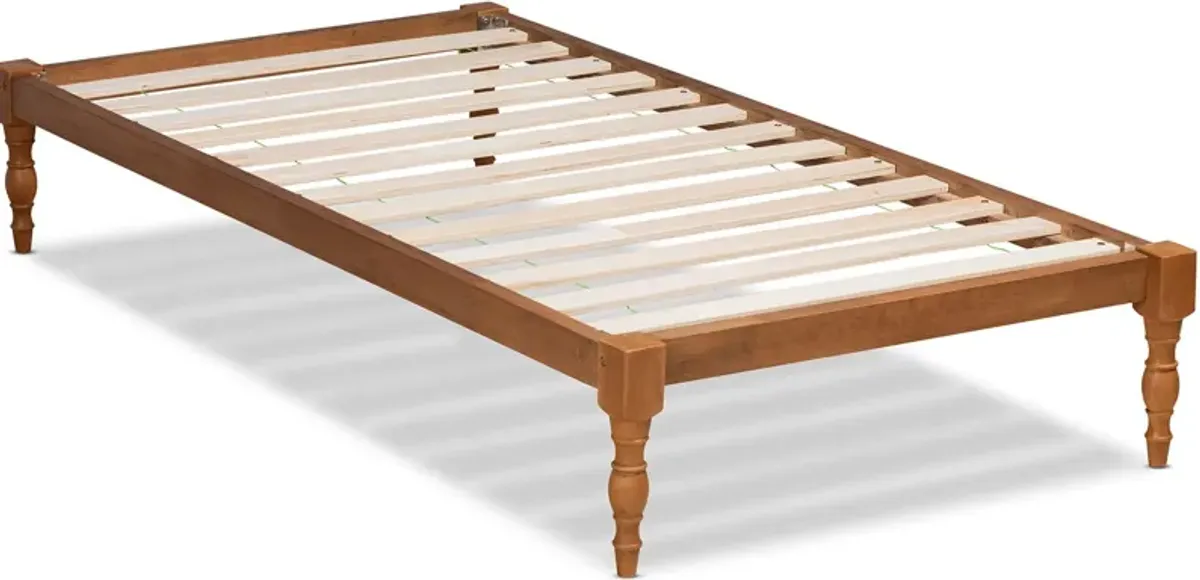 Piera Twin Platform Bed Frame - Ash Walnut