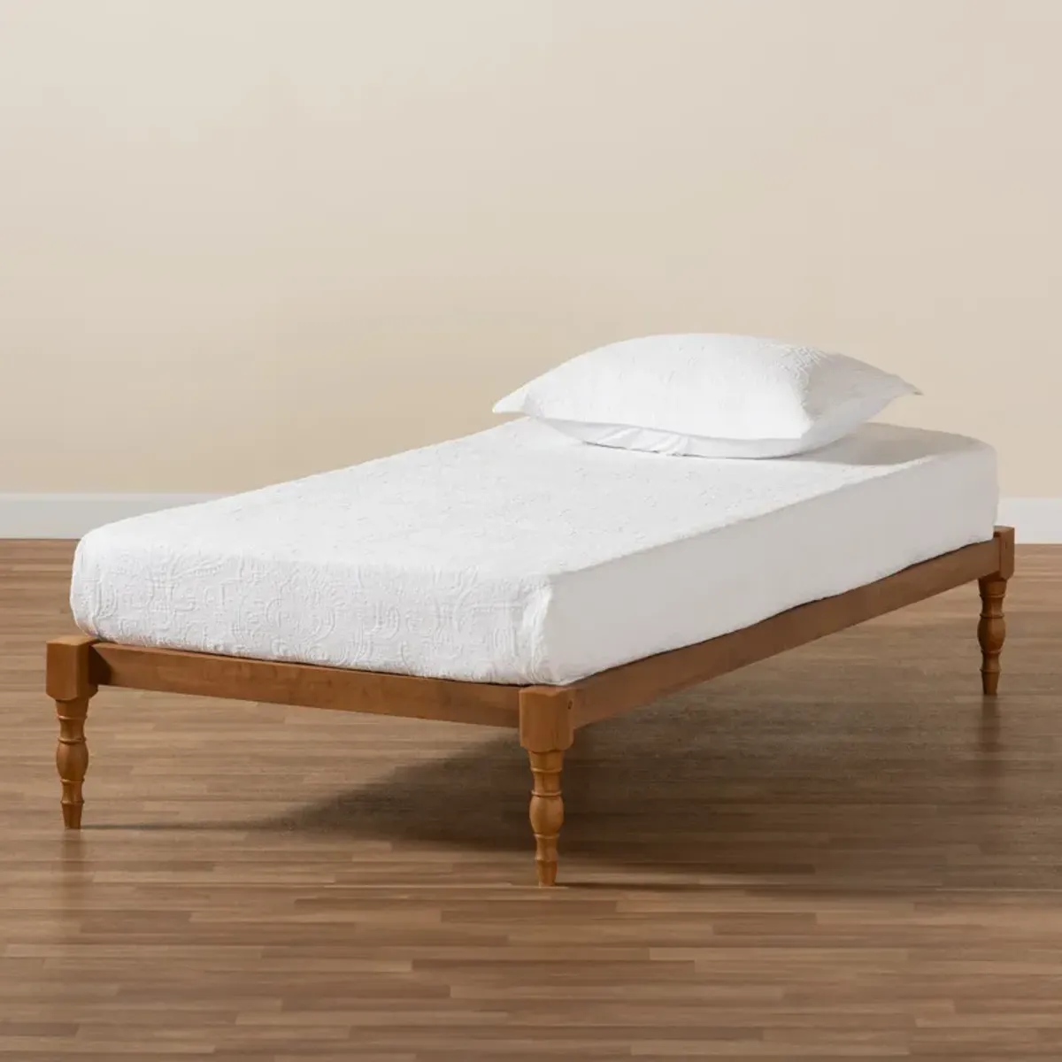 Piera Twin Platform Bed Frame - Ash Walnut