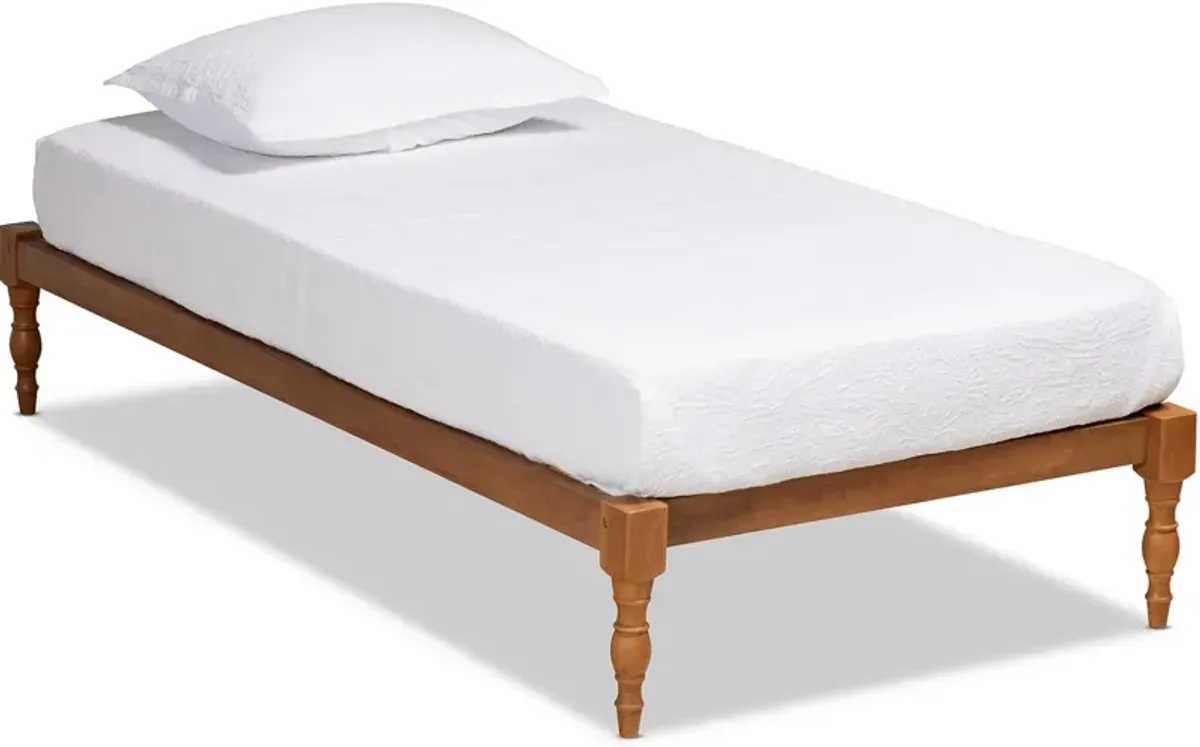 Piera Twin Platform Bed Frame - Ash Walnut