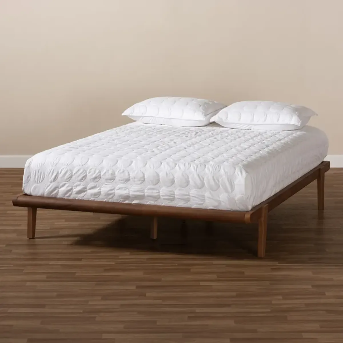 Laurenne Queen Platform Bed Frame - Ash Walnut