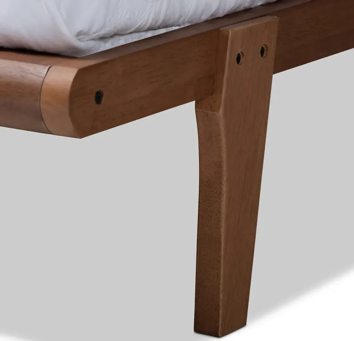 Laurenne King Platform Bed Frame - Ash Walnut