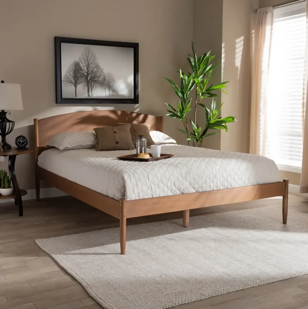 Samaya Full Platform Bed - Ash Walnut