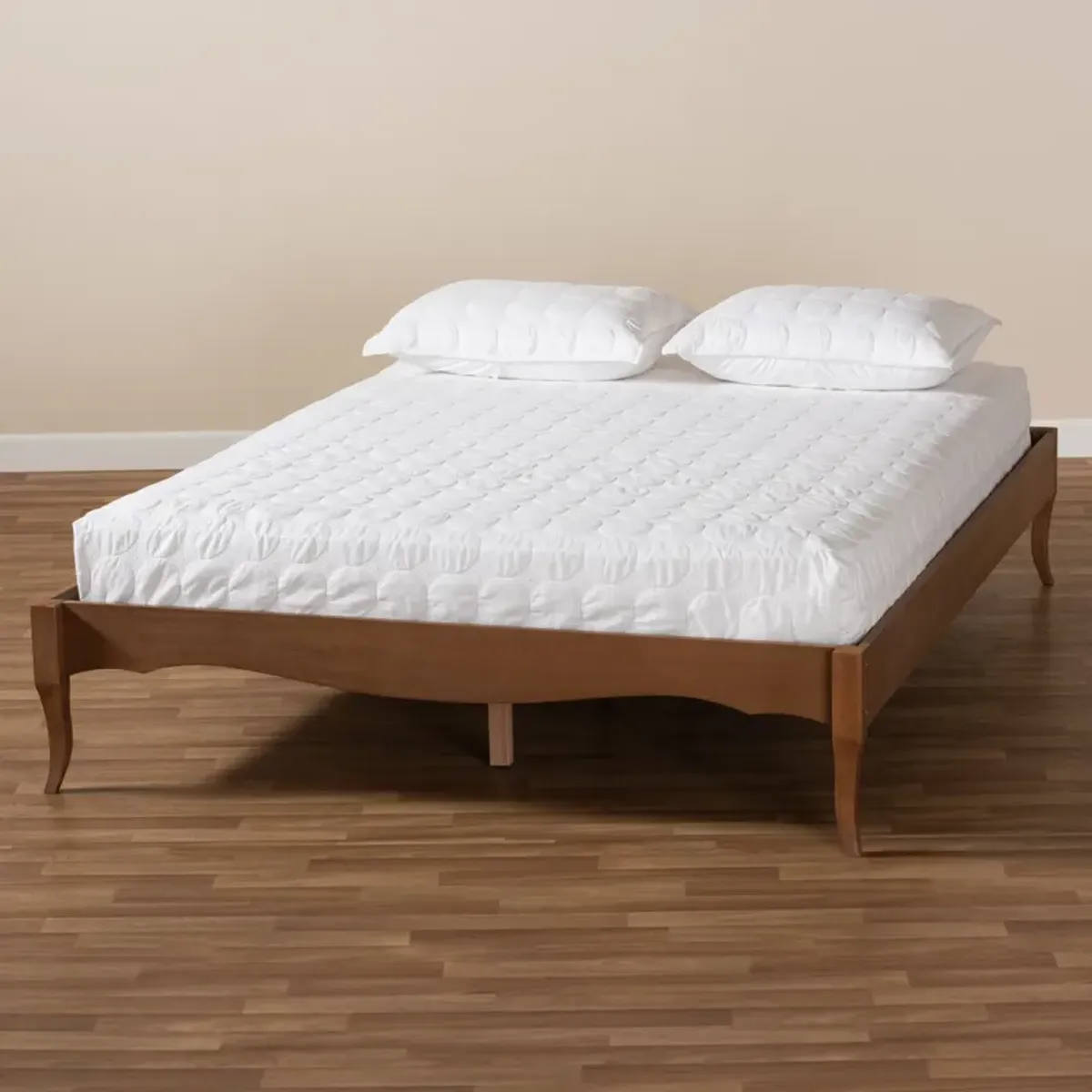 Journi Full Platform Bed Frame - Ash Walnut