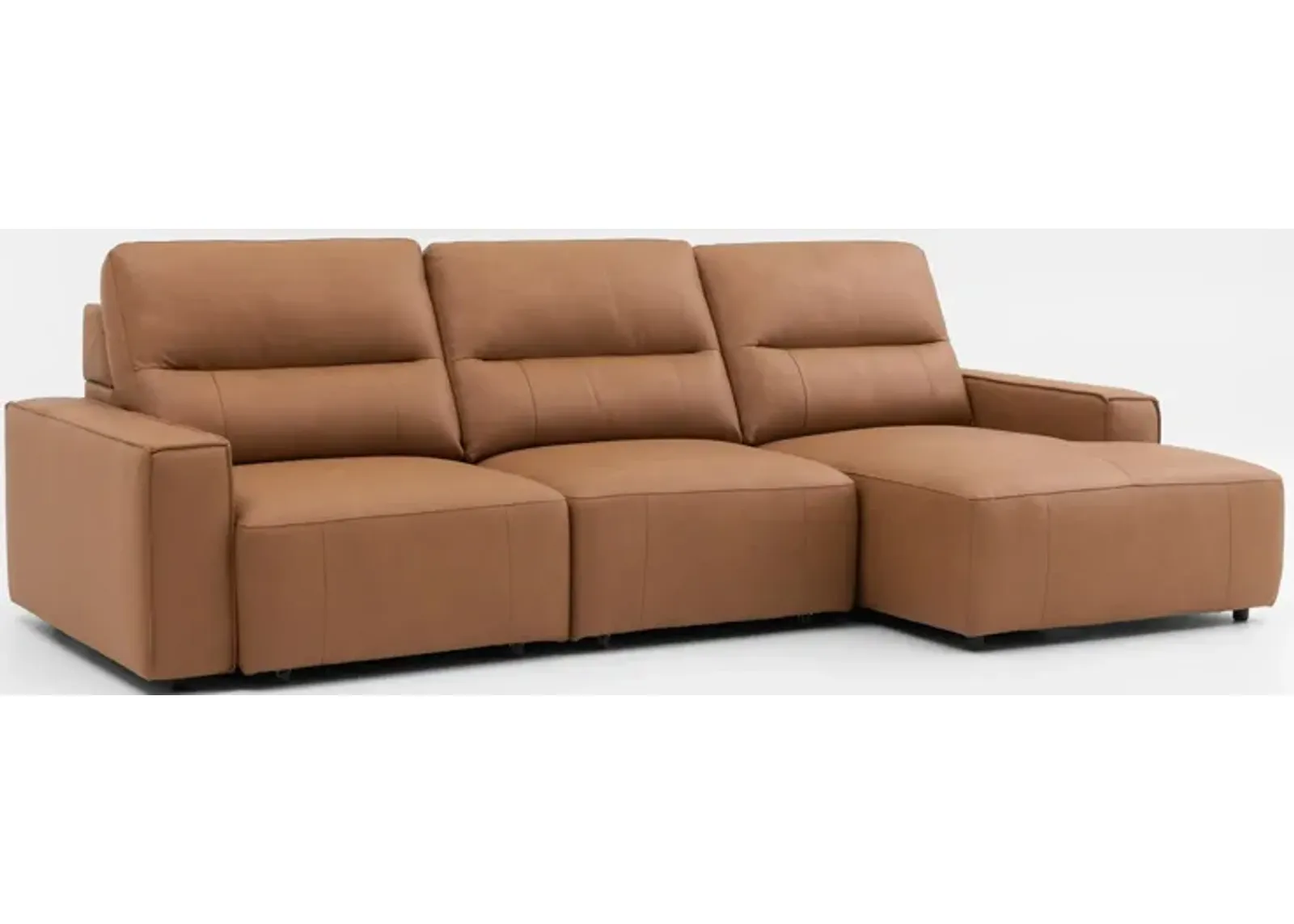 Morena 3-Piece Extendable Sectional with Right-Facing Chaise - Tan