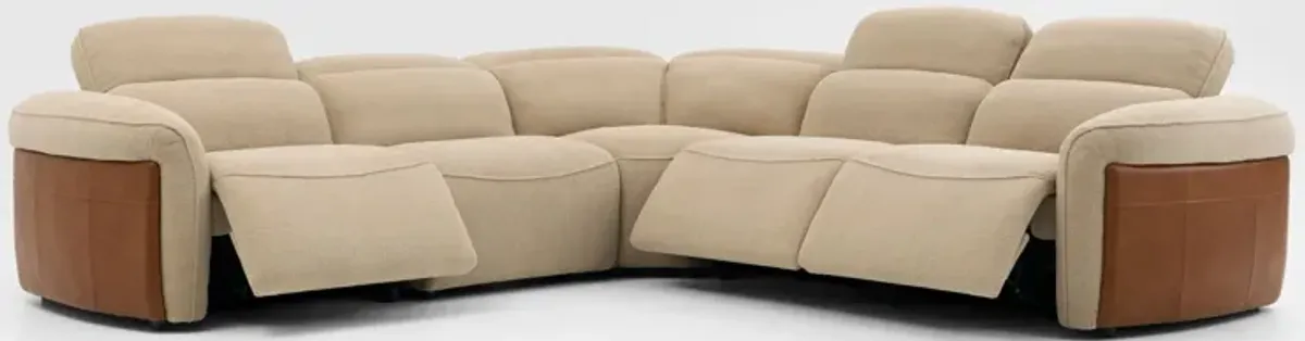 Diaz Dual-Power 5-Piece Reclining Sectional