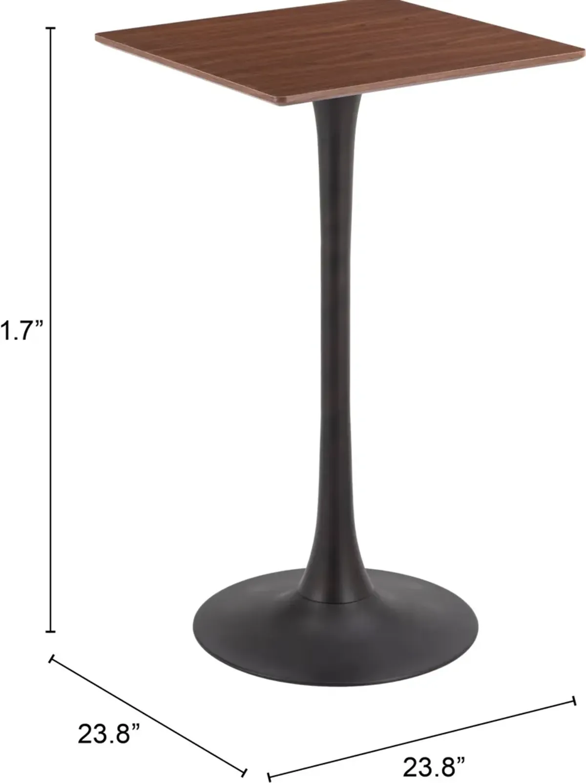 Inga Bar Table - Brown/Black