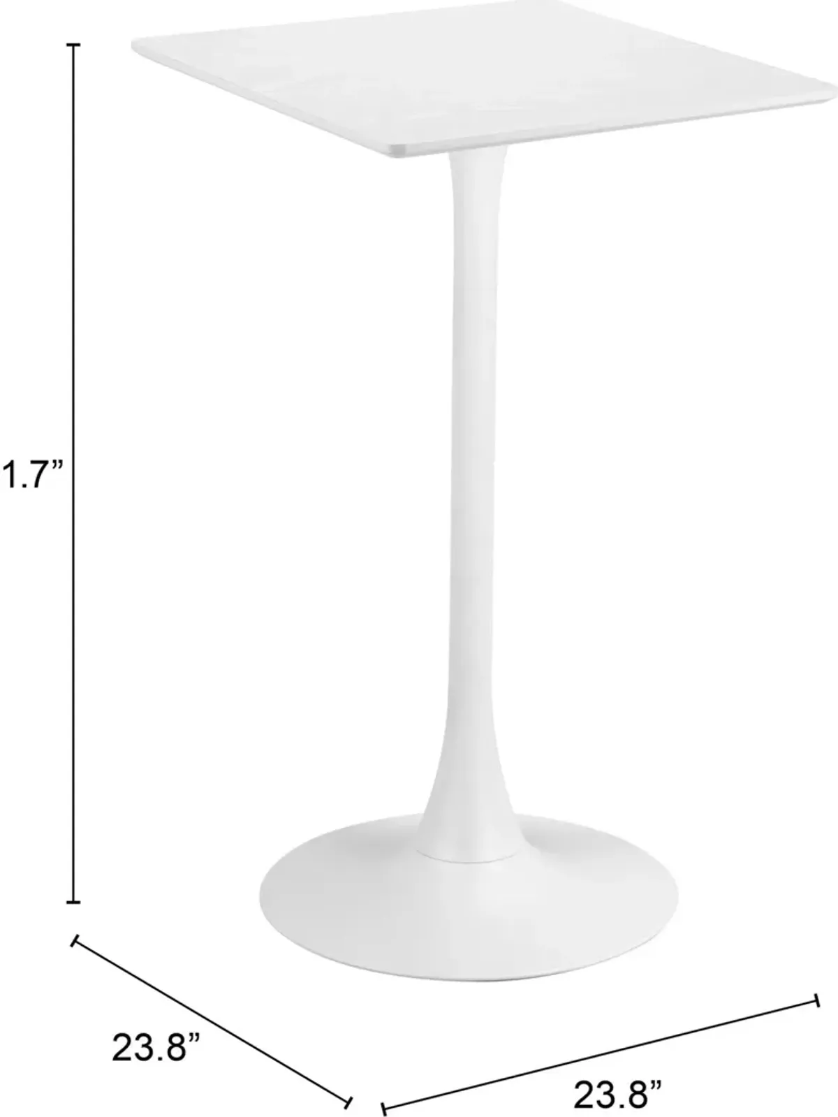 Inga Bar Table - White