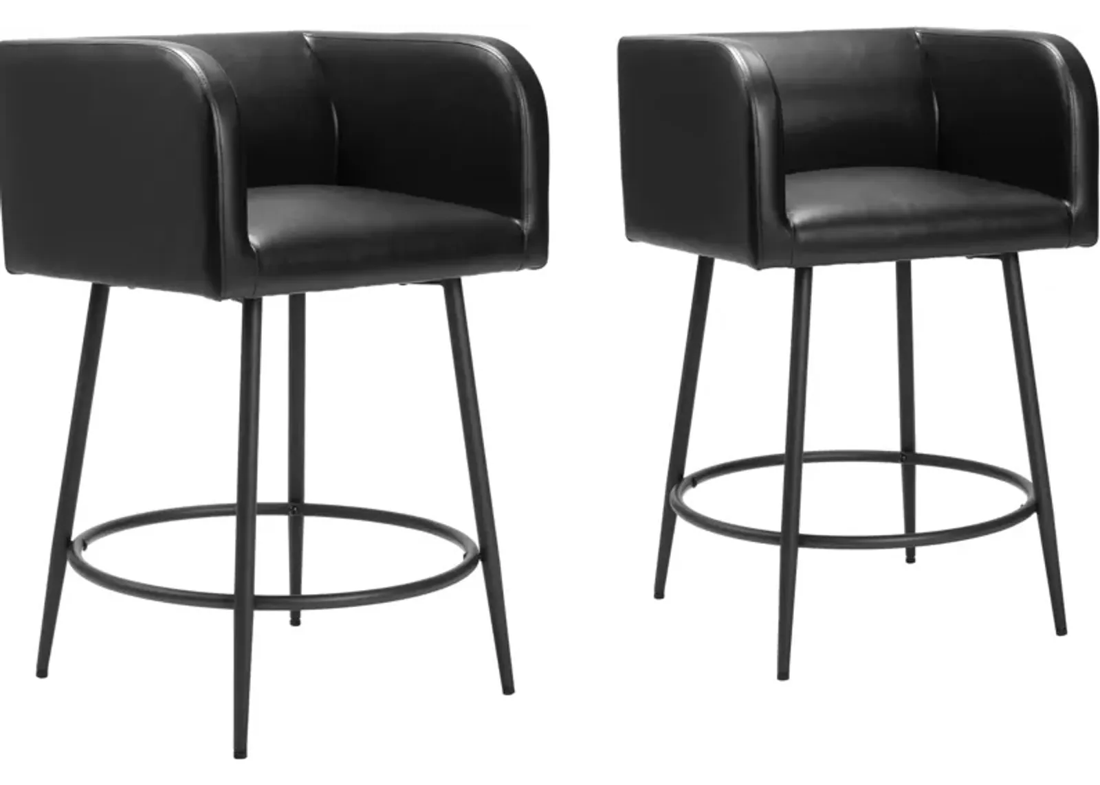 Keppel Set of 2 Counter-Height Stools - Black