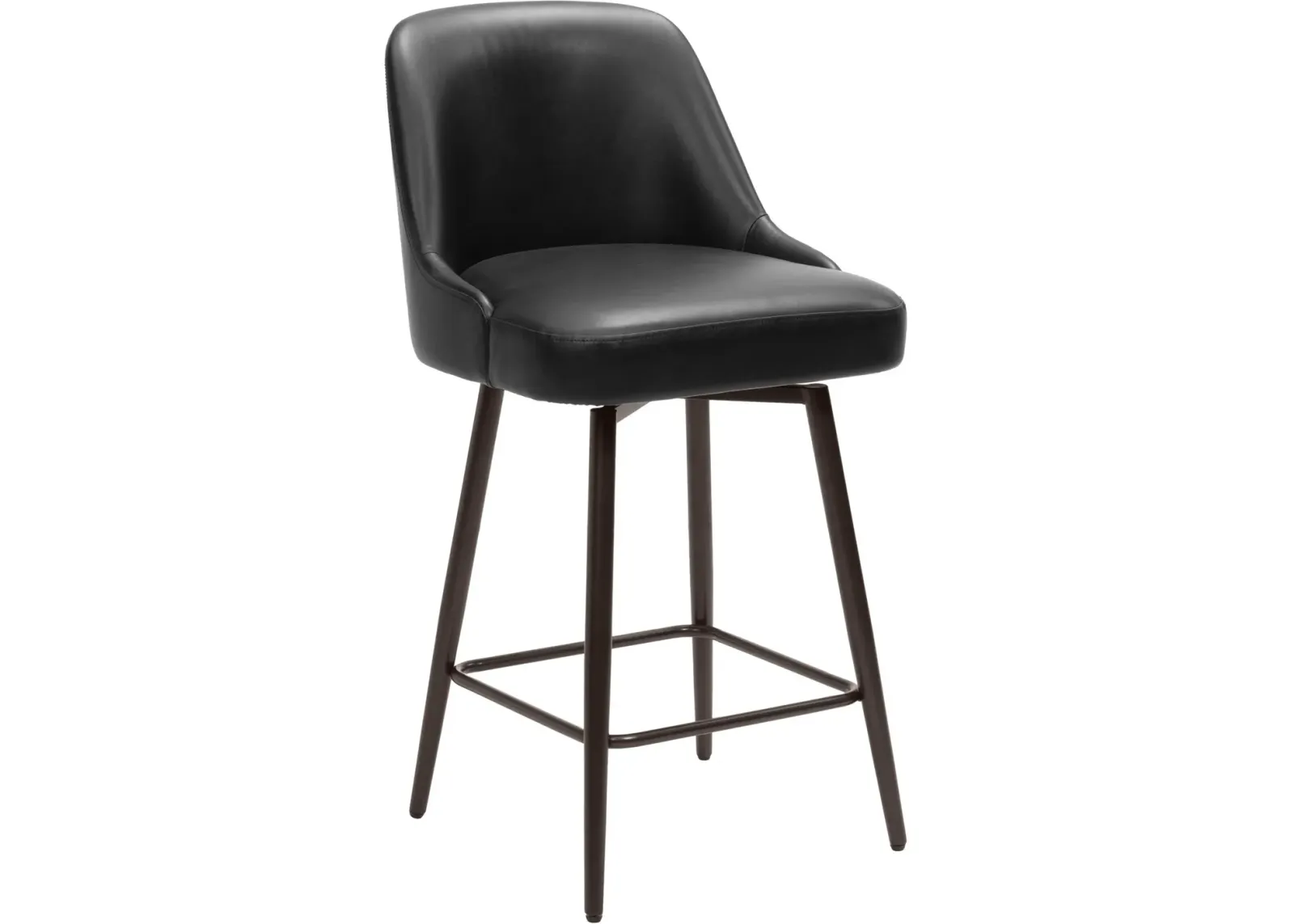 Siara Swivel Counter-Height Stool - Black