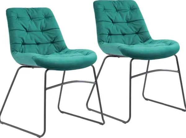 Wynter Set of 2 Dining Chairs - Green