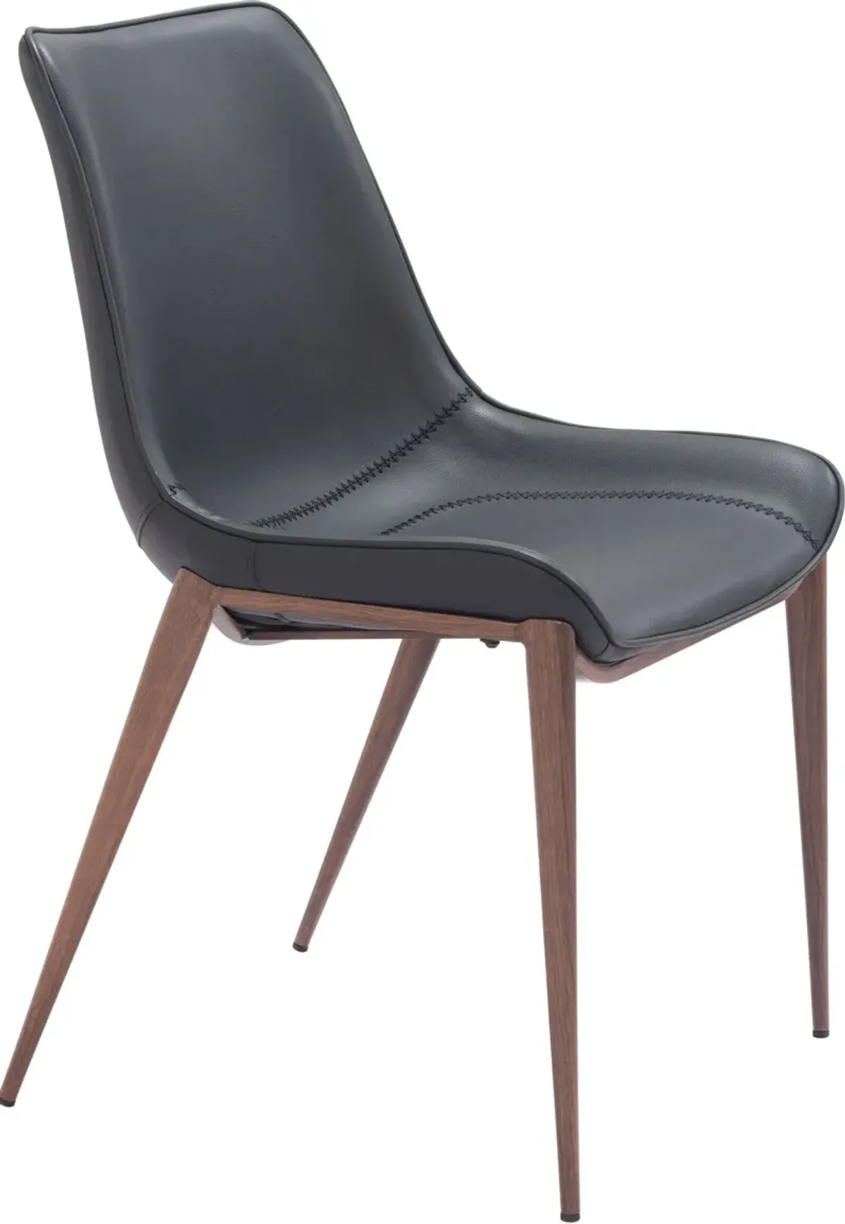 Millie Set of 2 Dining Chairs - Black/Walnut