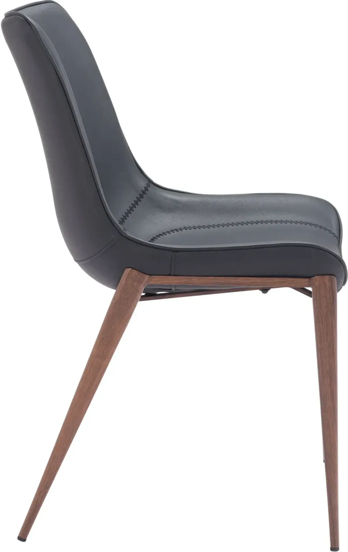 Millie Set of 2 Dining Chairs - Black/Walnut