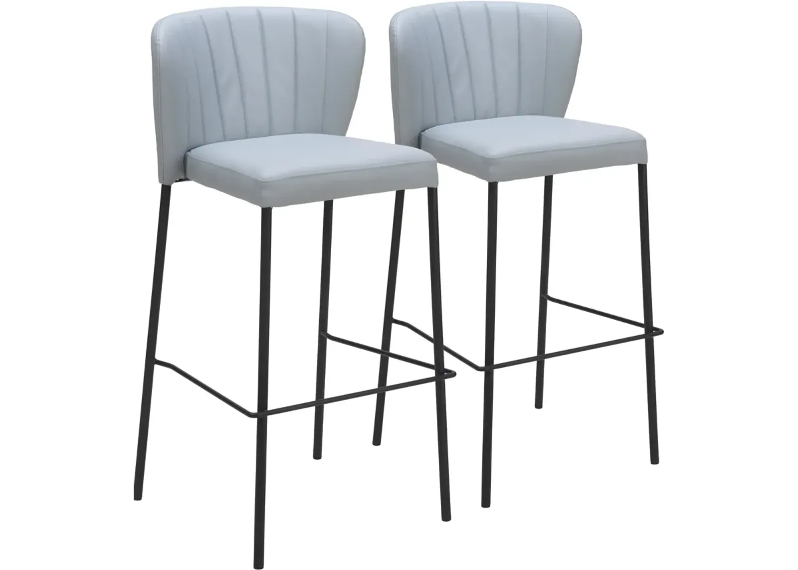 Newman Set of 2 Bar Stools - Gray