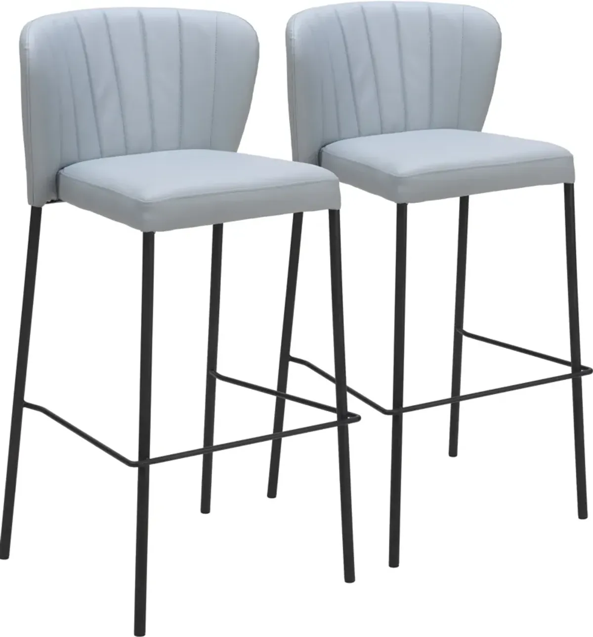 Newman Set of 2 Bar Stools - Gray