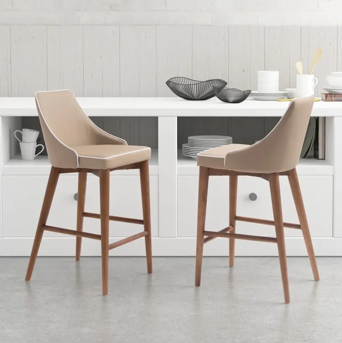 Ralden Counter-Height Stool - Beige