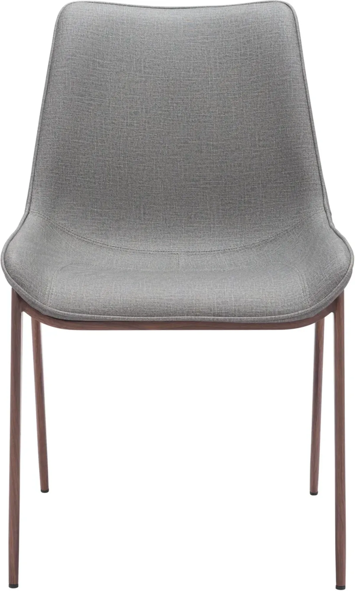 Millie Set of 2 Dining Chairs - Gray/Walnut