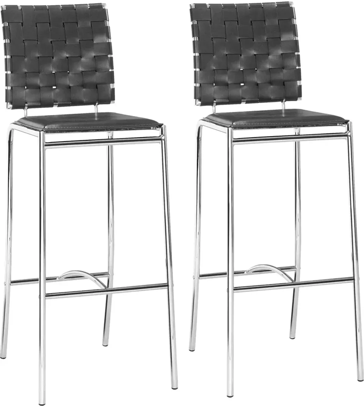 Maverick Set of 2 Bar Stools - Black