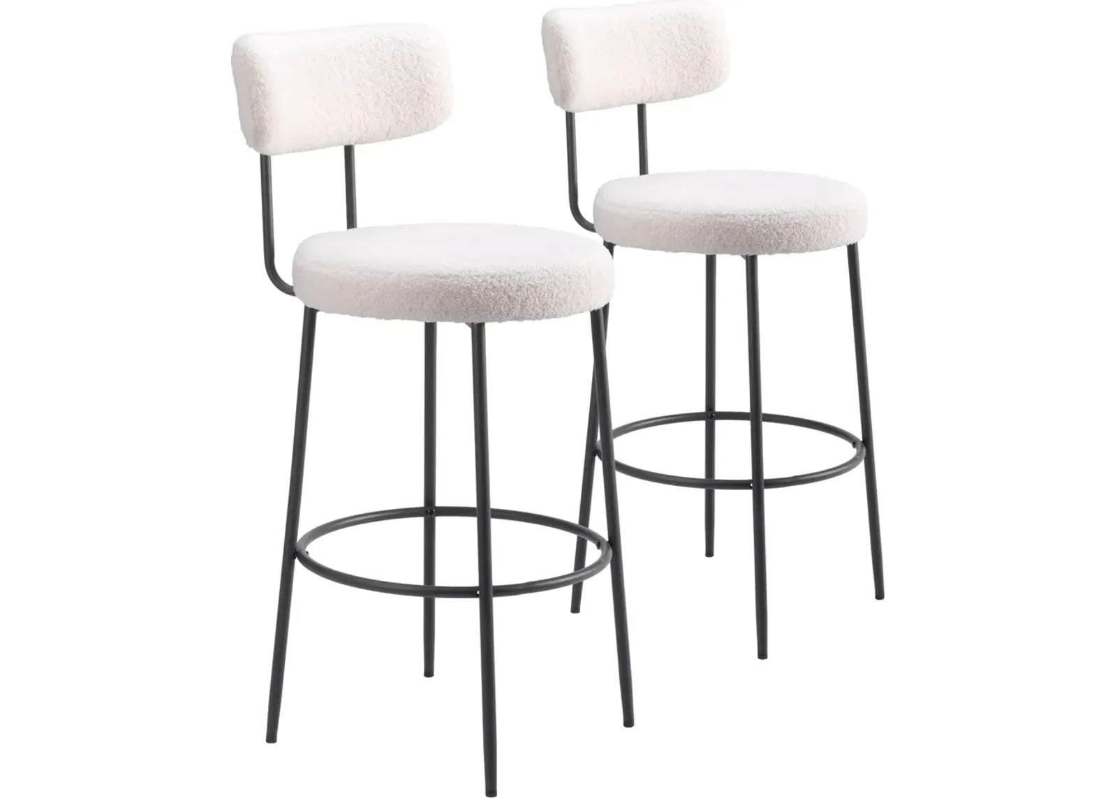 Breck Set of 2 Counter-Height Stools - Ivory