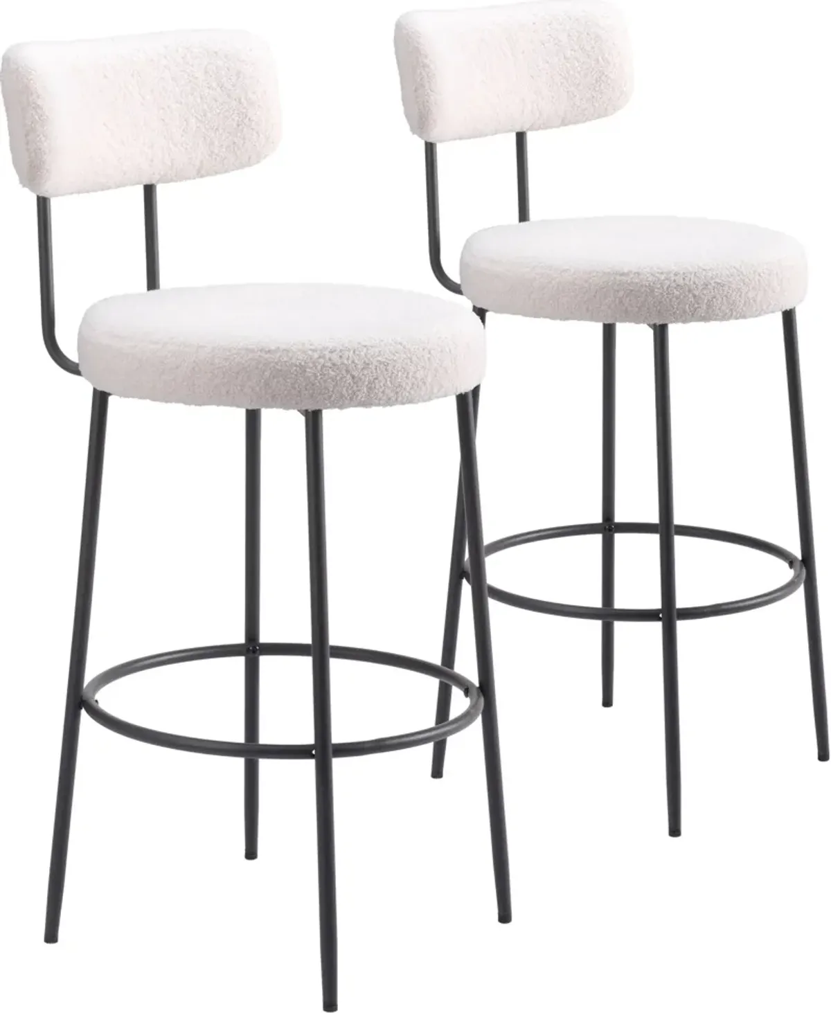 Breck Set of 2 Counter-Height Stools - Ivory