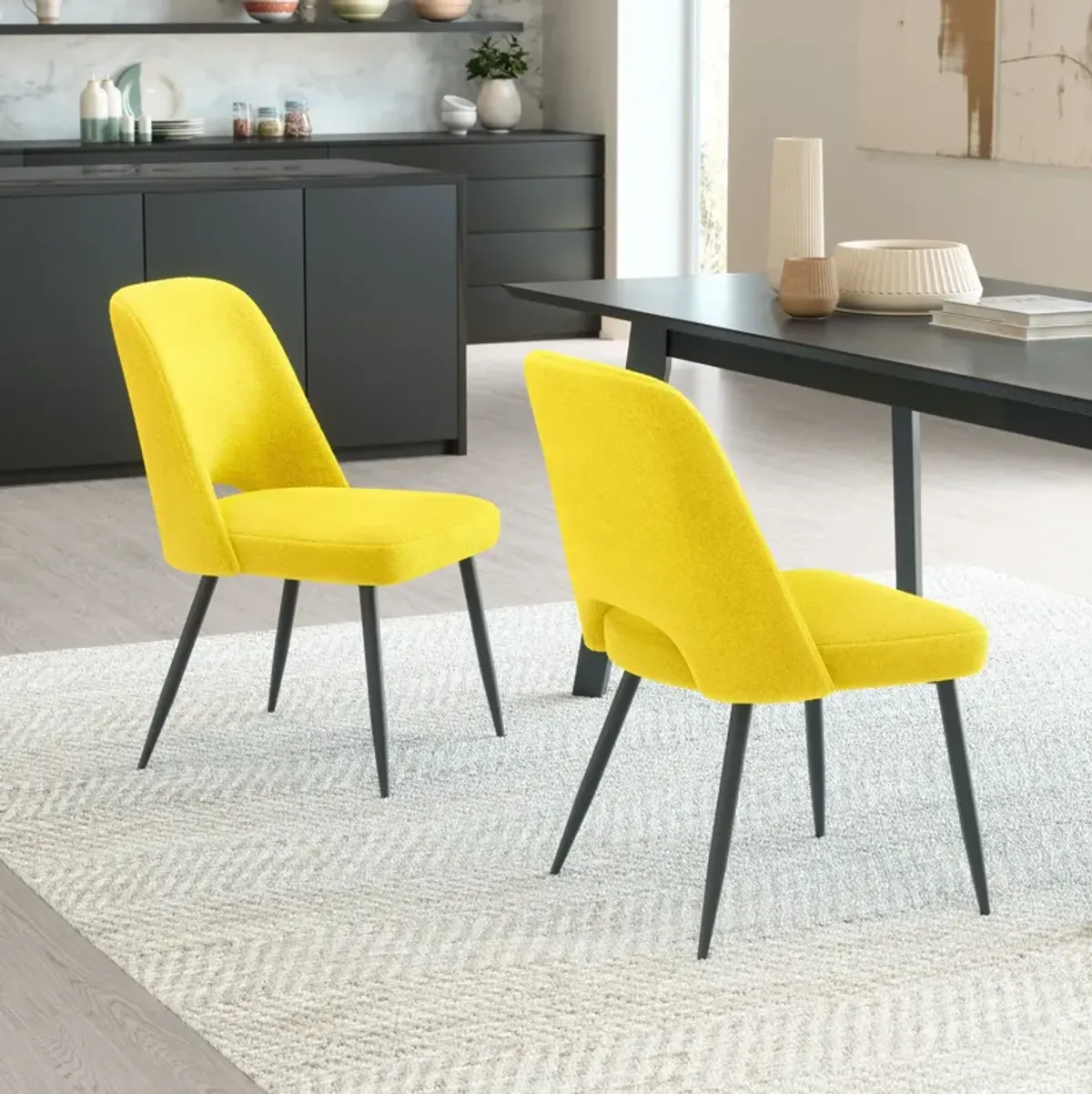 Maxine Set of 2 Dining Chairs - Yellow