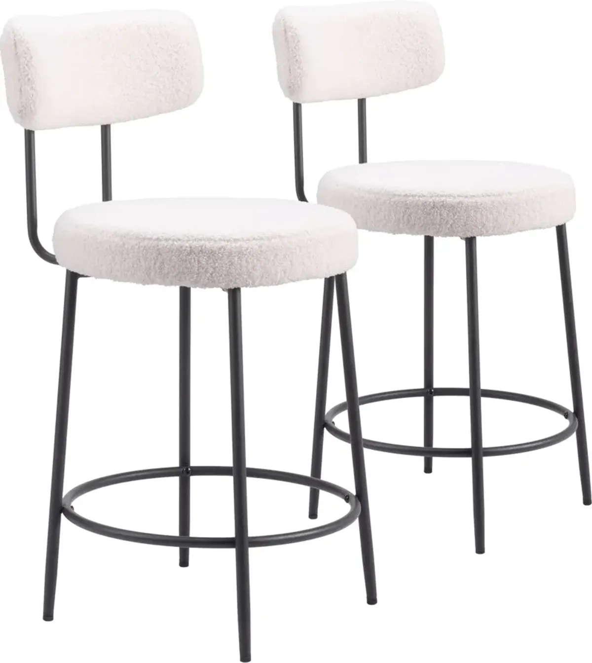 Breck Set of 2 Bar Stools - Ivory