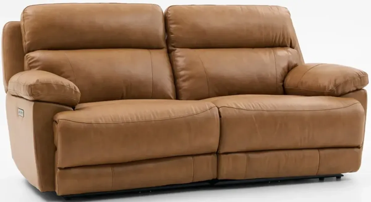 Gatlin 2-Piece Dual-Power Reclining Sofa - Tan