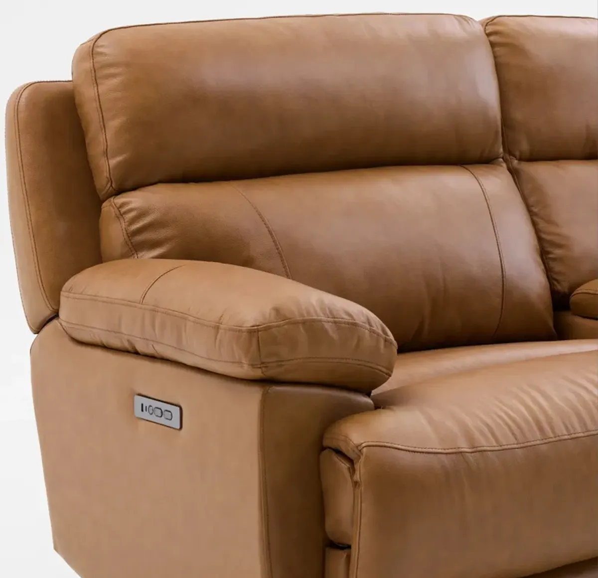 Gatlin Dual-Power Reclining Loveseat with Console - Tan