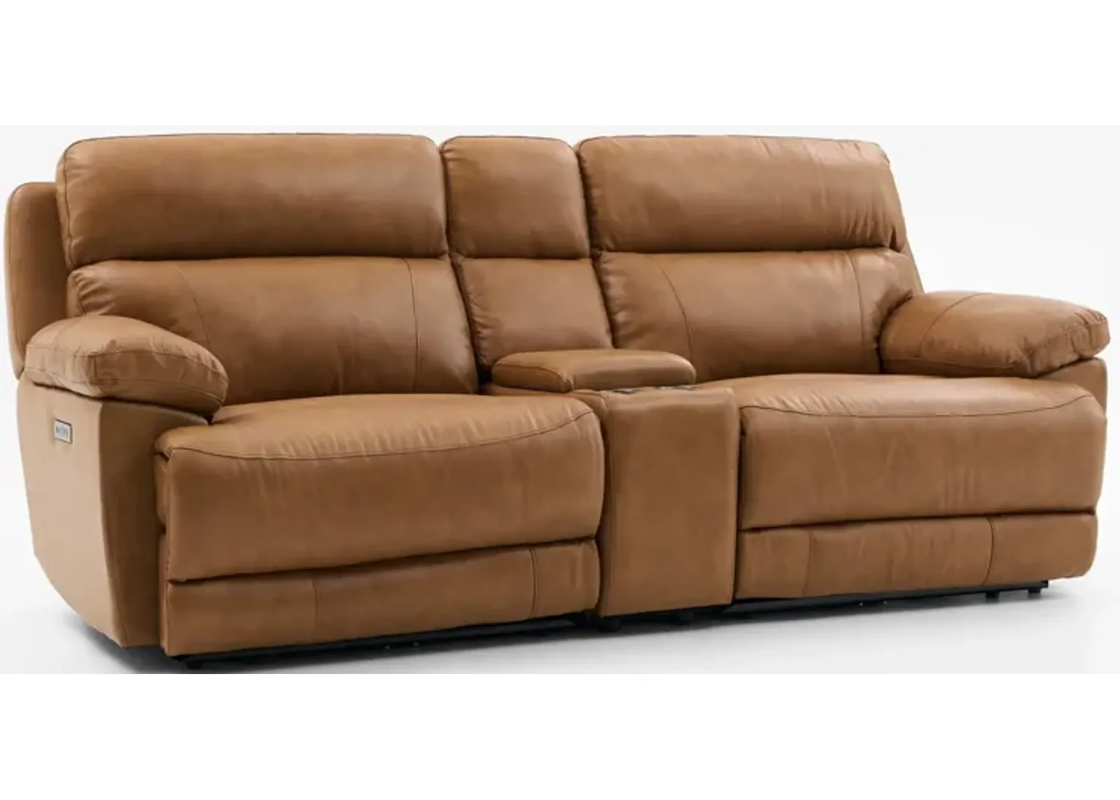 Gatlin Dual-Power Reclining Loveseat with Console - Tan