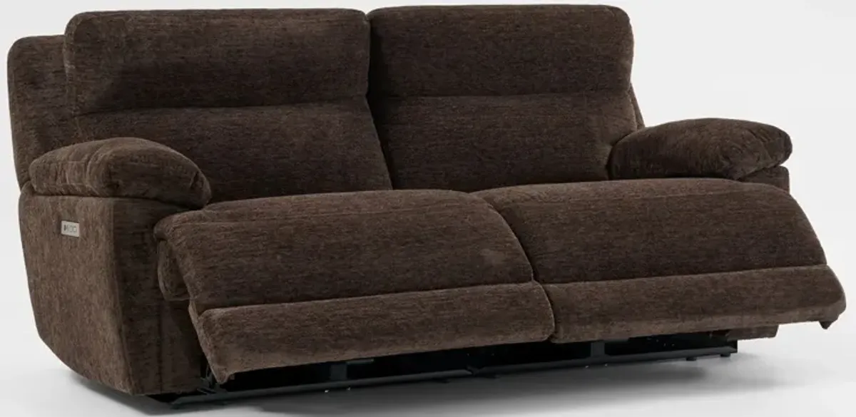 Gatlin 2-Piece Dual-Power Reclining Sofa - Brown