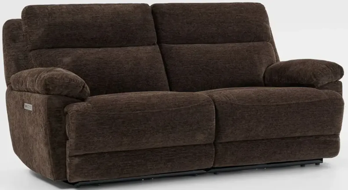 Gatlin 2-Piece Dual-Power Reclining Sofa - Brown