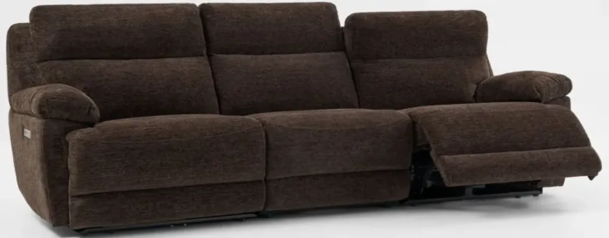 Gatlin 3-Piece Dual-Power Reclining Sofa - Brown