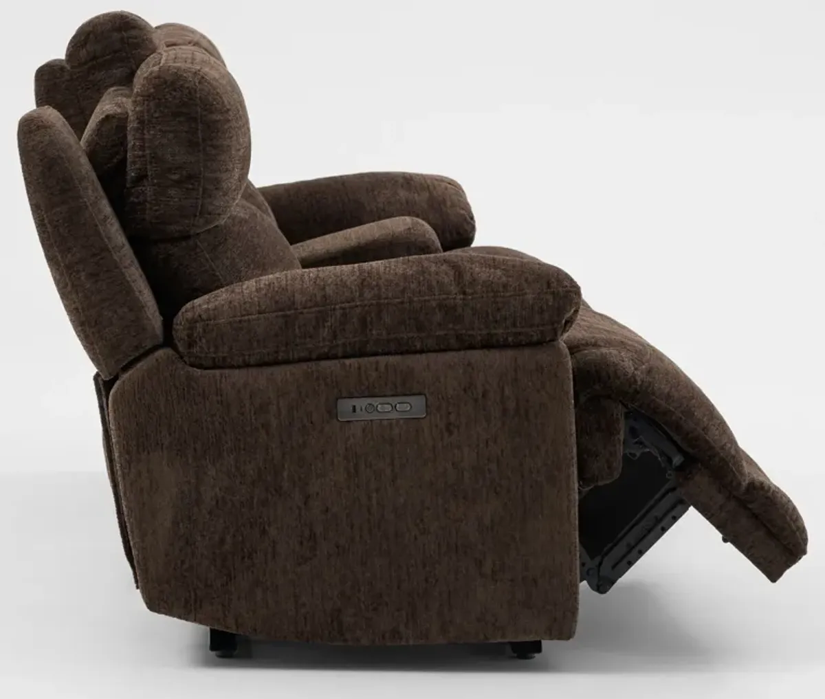 Gatlin Dual-Power Reclining Loveseat with Console - Brown