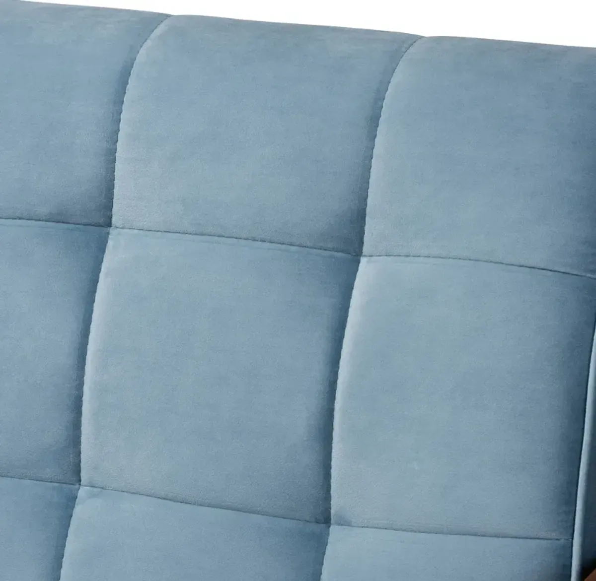 Belinda Sofa - Light Blue/Walnut