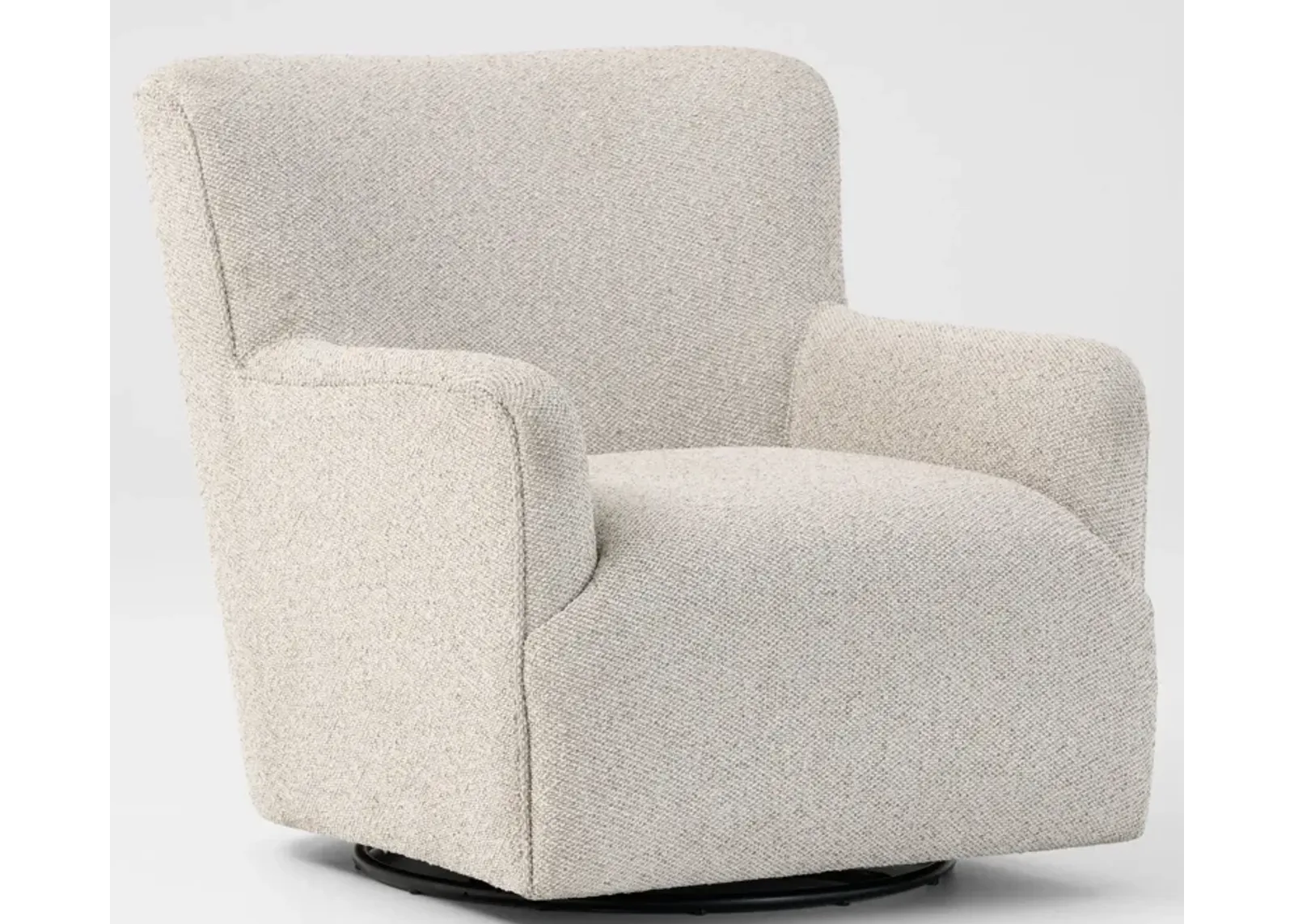 Polly Swivel Accent Chair - Chalk