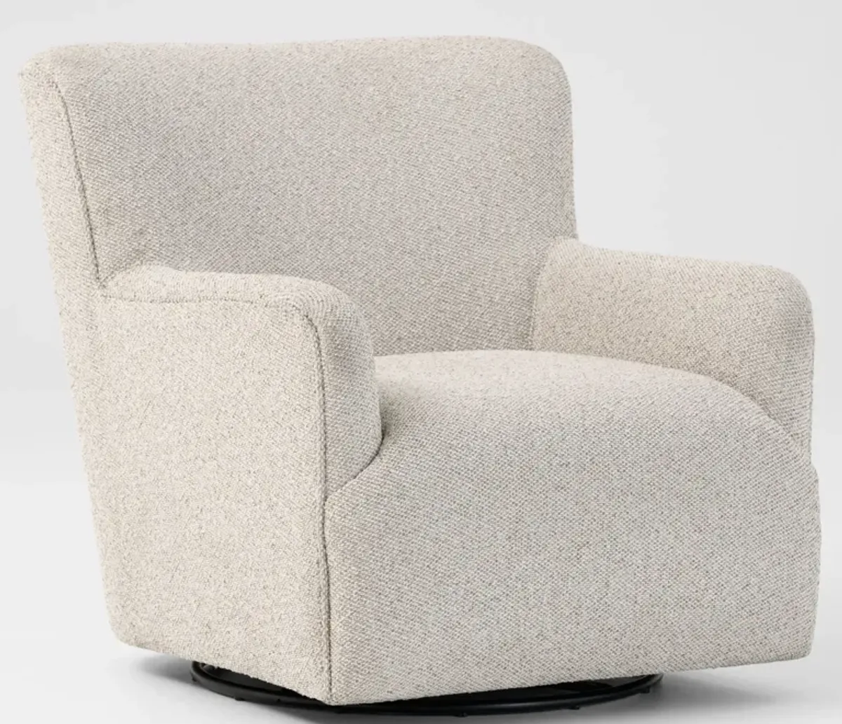 Polly Swivel Accent Chair - Chalk