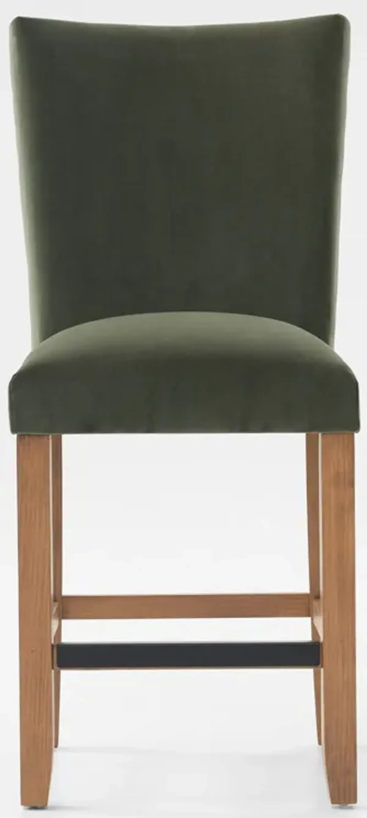 Artemis Counter-Height Upholstered Stool - Olive/Natural