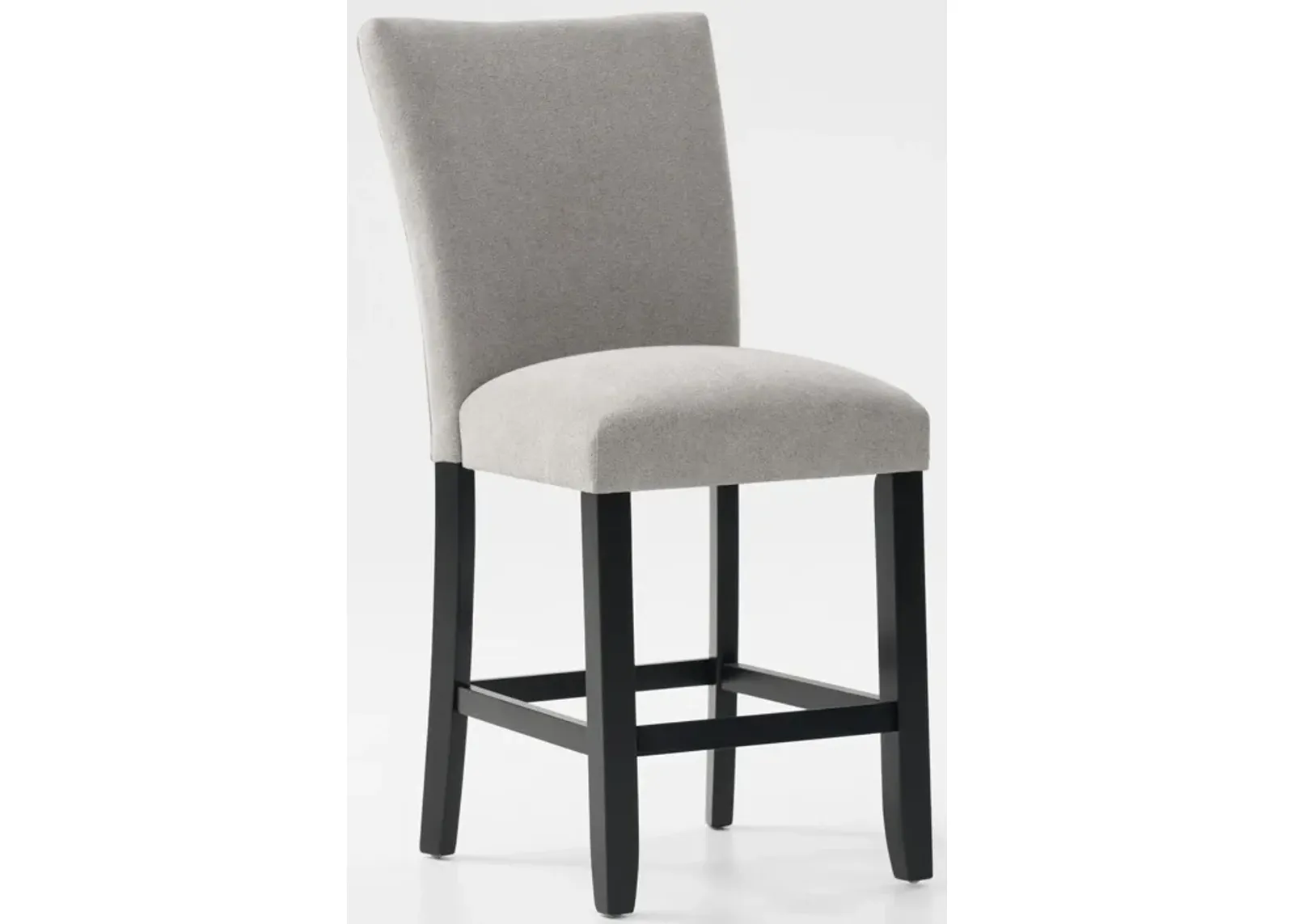 Artemis Counter-Height Upholstered Stool - Gray/Black