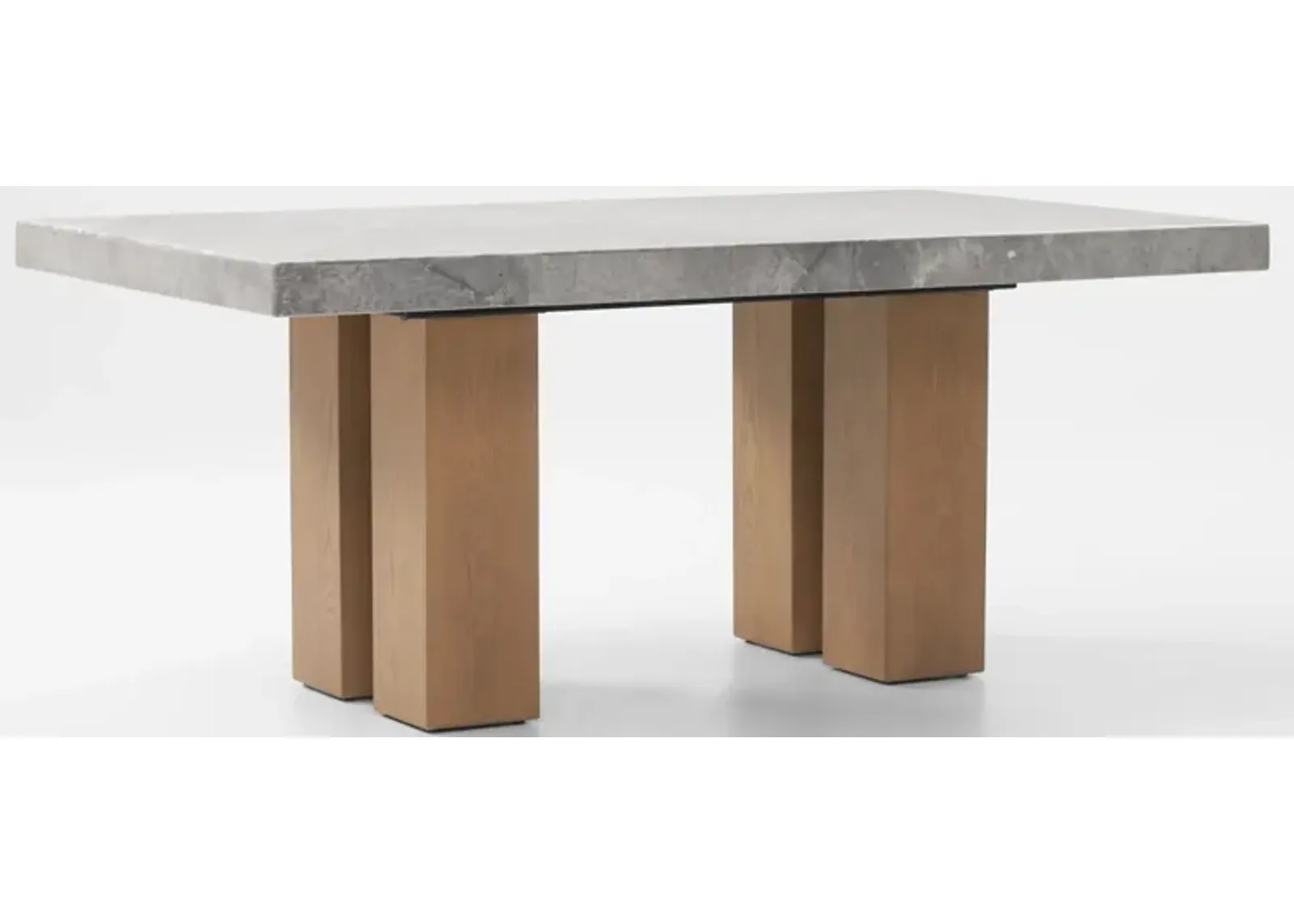 Artemis Marble Dining Table - Gray Marble/Natural