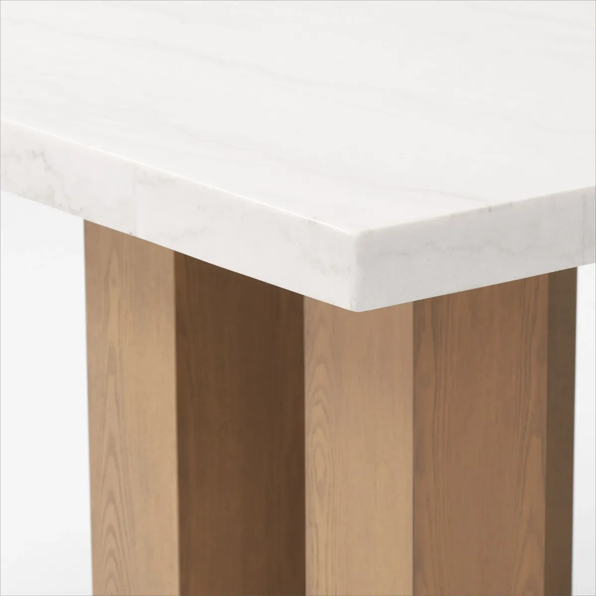 Artemis Marble Counter-Height Dining Table - White Marble/Natural